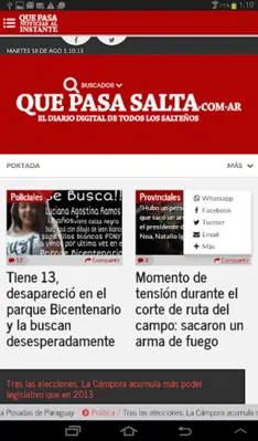 Que Pasa Salta android App screenshot 0